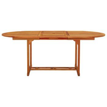 Mesa De Jardín | Mesa De Exterior Madera Maciza De Eucalipto 200x100x75 Cm