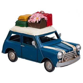 Coche de metal azul 16x7.5x10