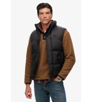 Superdry para hombre. M5012246A Chaleco Tech Padded negro (M), Casual, Nylon