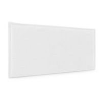 cabecero de lino natural liso con ribete 80x50cm camas 708090 - blanco