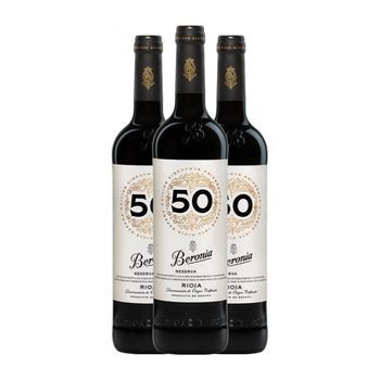 Beronia Vino Tinto 50 Aniversario Rioja Reserva 75 Cl 14% Vol. (pack De 3 Unidades)