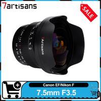 7artisans 75 mm f35 aps-c ultra gran angular enfoque manual ojo de pez dslr lente de camara para canon ef nikon f