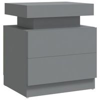 mesita de noche madera de ingenieria gris 45x35x52 cm vidaxl