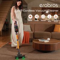 aspiradora inalambrica erabros ev7 de 70kpa y 550w aspiradora de mano tipo palo 70 minutos de autonomia con base de carga y almacenamiento con diseno aromatico aspiradora sin cable para la