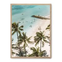 cuadro surf sea and palm trees ii