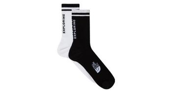 2 pares de calcetines the north face everyday nse mid calf negro blanco  x2