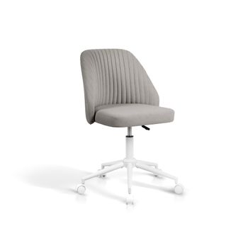 Silla de estudio altura regulable de tela gris moteada 90x57x57 cm
