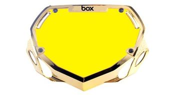 Placa de manillar cromada dorada box two mini