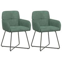 sillas de comedor 2 uds terciopelo verde mar 59 x 565 x 86 cm vidaxl