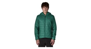 Chaqueta acolchada patagonia nano puff hoody verde hombre