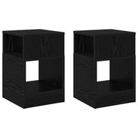 mesa auxiliar 2 uds roble negro 305 x 30 x 45 cm vidaxl