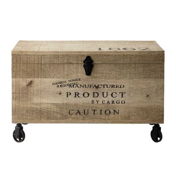 Baúl de madera con ruedas An. 70 cm MILTON
