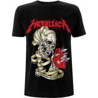 metallica camiseta manga larga heart explosive para hombre