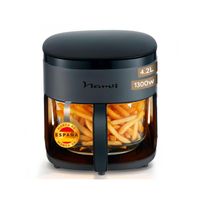 narvi freidora de aire sin aceite  con capacidad de 42l  potencia 1300w control tactil  multi menu   temperatura regulable 40-260c  con ventana visible de cristal  ref nf10