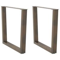 patas para mesa de comedor en forma de v 2 unidades acero natural 80 x 72-733 cm vidaxl