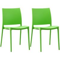 juego de 2 sillas de jardin meton plastico verde 49x42x81 cm clp