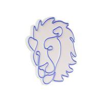 iluminacion led decorativa de plastico lion azul