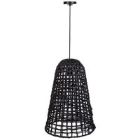 lampara de techo de papel  negro d40x56h cm