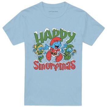 The Smurfs Camiseta Happy Smurfmas para hombre