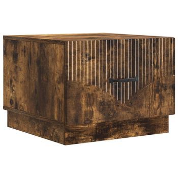 Mesa De Café Roble Ahumado 49 X 50 X 37 Cm Madera De Ingeniería Vidaxl