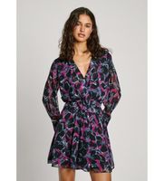 pepe jeans para mujer pl953630 vestido corto negro ada l casual poliester manga larga
