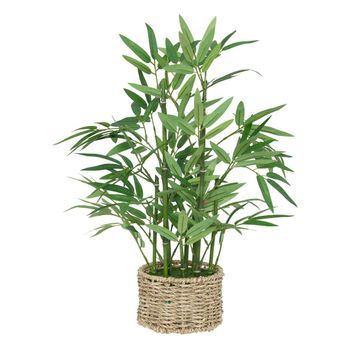 Bambú Artificial Ly Maceta Natural H46cm