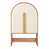 armario de 2 puertas de madera maciza de mango y blanca