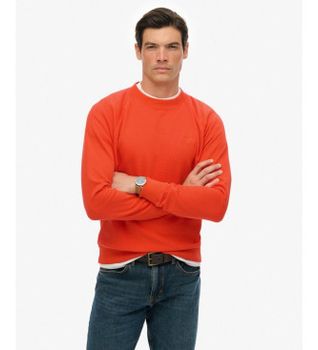 Superdry para hombre. M2014307A Sudadera Essential Logo Raglan naranja (XXL), Casual, Algodón