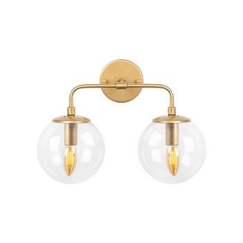 Lámpara De Pared Horn-12211 Oro Metal Vidrio 37x21x27 Cm
