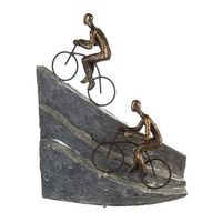 casablanca by gilde figura decorativa escultura racing color bronce h 33 cm