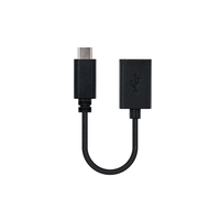 cable usb otg nanocable 10012400 - conectores usb tipo-c macho a usb hembra - usb 20 - 015m - color negro 10012400