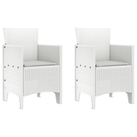 sillas de jardin con cojines 2 uds blanco poliratan cfw713883
