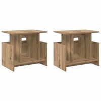soporte de tv 2 uds  mueble de salon  gabinete de tv roble artesanal 50 x 35 x 45 cm