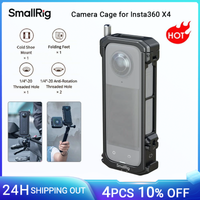 smallrig-jaula de camara para insta360 x4 con agujero de rosca antigiro de 14 -20 pies plegables para camara de accion de zapata fria para light -4278