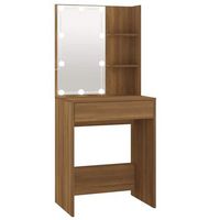 tocador con led marron roble 60x40x140 cm vidaxl