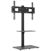 mueble tv  mueble de salon  armario tv de esquina 2 niveles para 32-65 pulgadas negro
