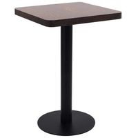 mesa de bistro mdf marron oscuro 50x50 cm vidaxl