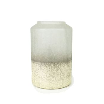 Jarrón cristal relieve agrietado 26x17 cm