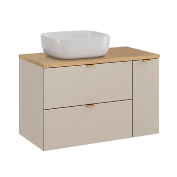 Mueble lavabo individual 80cm paneles de melamina cachemira