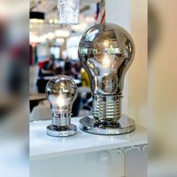giant light bulb table lamp - grey