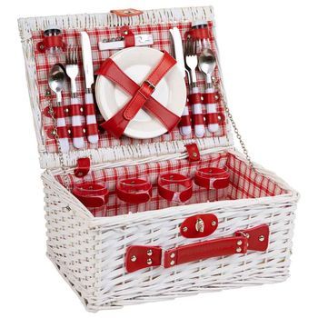 Cesta De Picnic 4 Servicios Blanco