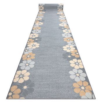 Alfombra De Pasillo Con Refuerzo De Goma Margaretka Flor, Gris 120 Cm 120x650 Cm