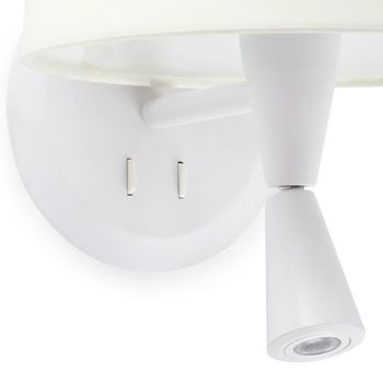 Aplique acero blanco 21.5x26x28.6 cm
