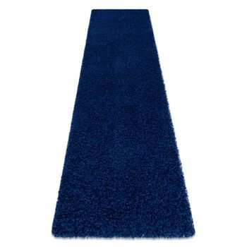 Alfombra, Alfombra De Pasillo Soffi Shaggy 5cm Azul Oscuro - Para La C 60x300 Cm
