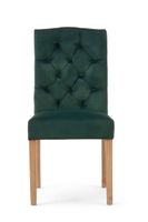 claudia green velvet dining chairs - green
