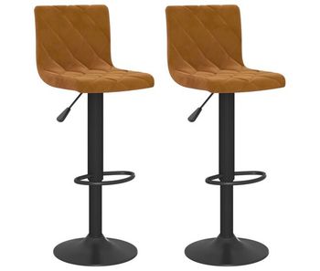 Vidaxl taburetes de cocina 2 unidades terciopelo marrón