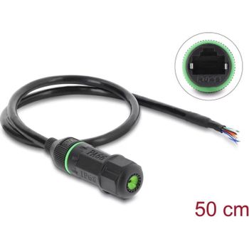 Cable de red Delock 87181 CAT6 IP68 50 cm extremos abiertos