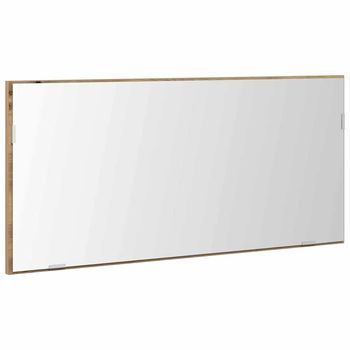 Espejo Roble Artisan 80 X 37 Cm Vidrio Y Madera Ingenierizada