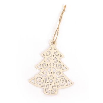 Decoración Navideña De Madera - Árbol Calado
