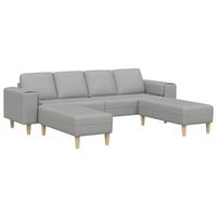 sofa de sala 3 pcs gris nube 250 x 188 x 76 cm poliester vidaxl